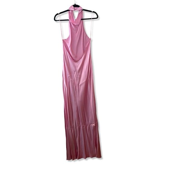 Amanda Uprichard Samba Gown 100% SILK Flamingo Pink Revolve Sz XL $321 NWOT - Picture 9 of 14